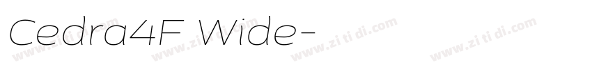 Cedra4F Wide字体转换